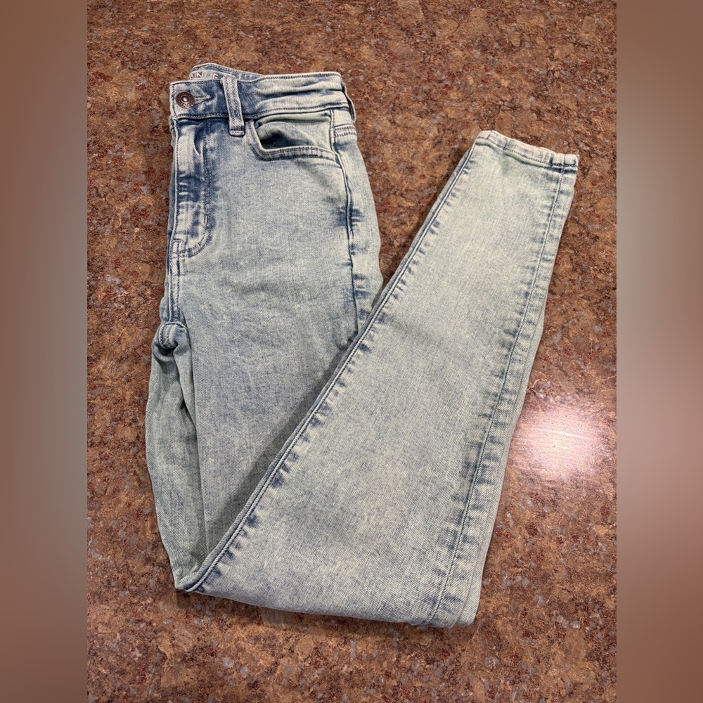 American Eagle Outfitters Super Hi Rise Jegging Vintage Wash - Picture 3 of 7